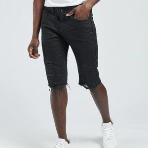 Decibel Technical Wash Denim Shorts Jeans Streetwear Black Men's Size 30 NEW